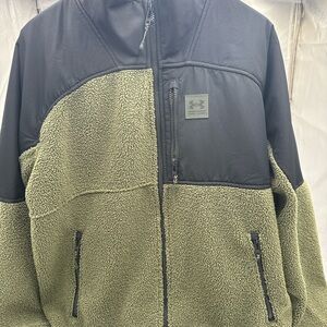 Under Armour Men's Olive black  Sherpa fleece Performance Jacket XL
